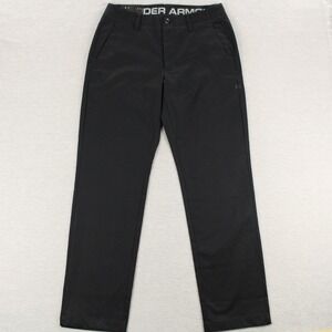 Under Armour Showdown Chino Pants Mens 32x30 Black Straight Cotton Polyseter NEW